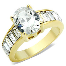 TK1675 - Stainless Steel Ring IP Gold(Ion Plating) Women AAA Grade CZ Clear