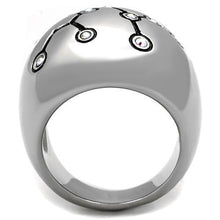 TK1685 - Stainless Steel Ring High polished (no plating) Women Top Grade Crystal White AB