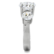 TK168 - Stainless Steel Ring High polished (no plating) Women AAA Grade CZ Clear