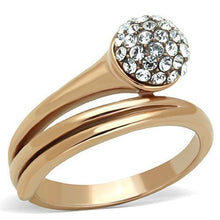 TK1693 - Stainless Steel Ring IP Rose Gold(Ion Plating) Women Top Grade Crystal Clear