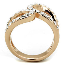 TK1695 - Stainless Steel Ring IP Rose Gold(Ion Plating) Women Top Grade Crystal Clear