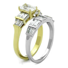 TK1708 - Stainless Steel Ring Two-Tone IP Gold (Ion Plating) Women AAA Grade CZ Clear