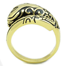 TK1713 - Stainless Steel Ring IP Gold(Ion Plating) Women Epoxy Jet