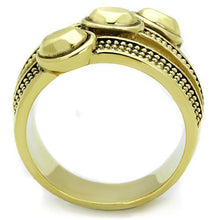 TK1718 - Stainless Steel Ring IP Gold(Ion Plating) Women Epoxy Jet