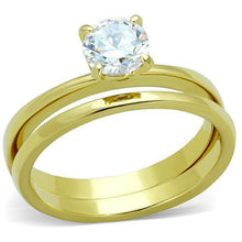 TK1721 - Stainless Steel Ring IP Gold(Ion Plating) Women AAA Grade CZ Clear