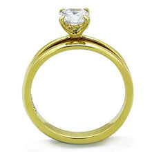 TK1721 - Stainless Steel Ring IP Gold(Ion Plating) Women AAA Grade CZ Clear