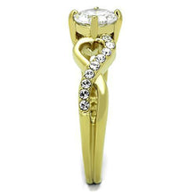 TK1722 - Stainless Steel Ring IP Gold(Ion Plating) Women AAA Grade CZ Clear