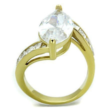 TK1723 - Stainless Steel Ring IP Gold(Ion Plating) Women AAA Grade CZ Clear