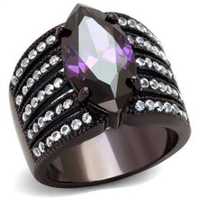 TK1752DC - Stainless Steel Ring IP Dark Brown (IP coffee) Women AAA Grade CZ Amethyst