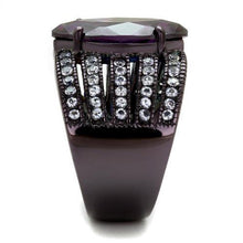 TK1752DC - Stainless Steel Ring IP Dark Brown (IP coffee) Women AAA Grade CZ Amethyst