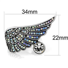 TK1769 - Stainless Steel Ring High polished (no plating) Women Top Grade Crystal Clear