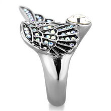 TK1769 - Stainless Steel Ring High polished (no plating) Women Top Grade Crystal Clear