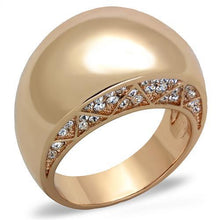 TK1798 - Stainless Steel Ring IP Rose Gold(Ion Plating) Women Top Grade Crystal Clear