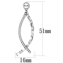 TK1806 - Stainless Steel Earrings High polished (no plating) Women Top Grade Crystal Clear