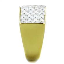 TK1808 - Stainless Steel Ring IP Gold(Ion Plating) Men AAA Grade CZ Clear