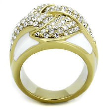 TK1848 - Stainless Steel Ring IP Gold(Ion Plating) Women Top Grade Crystal Clear