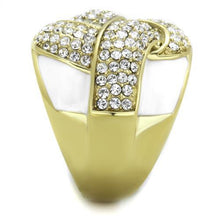 TK1848 - Stainless Steel Ring IP Gold(Ion Plating) Women Top Grade Crystal Clear