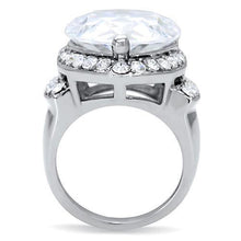 TK184 - Stainless Steel Ring High polished (no plating) Women AAA Grade CZ Clear