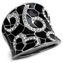TK1853 - Stainless Steel Ring High polished (no plating) Women Top Grade Crystal Clear