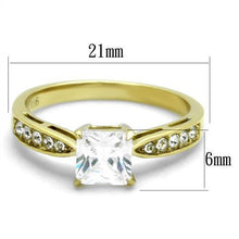 TK1873 - Stainless Steel Ring IP Gold(Ion Plating) Women AAA Grade CZ Clear