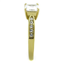 TK1873 - Stainless Steel Ring IP Gold(Ion Plating) Women AAA Grade CZ Clear