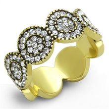 TK1875 - Stainless Steel Ring IP Gold(Ion Plating) Women Top Grade Crystal Clear