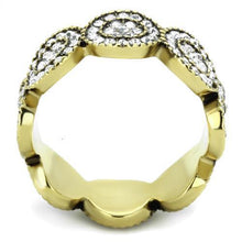 TK1875 - Stainless Steel Ring IP Gold(Ion Plating) Women Top Grade Crystal Clear