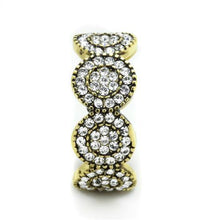 TK1875 - Stainless Steel Ring IP Gold(Ion Plating) Women Top Grade Crystal Clear