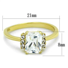 TK1876 - Stainless Steel Ring IP Gold(Ion Plating) Women AAA Grade CZ Clear