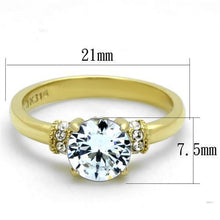 TK1877 - Stainless Steel Ring IP Gold(Ion Plating) Women AAA Grade CZ Clear