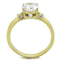 TK1877 - Stainless Steel Ring IP Gold(Ion Plating) Women AAA Grade CZ Clear