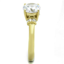 TK1877 - Stainless Steel Ring IP Gold(Ion Plating) Women AAA Grade CZ Clear