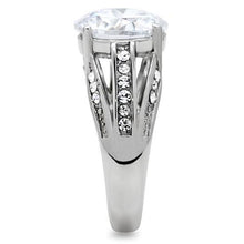 TK187 - Stainless Steel Ring High polished (no plating) Women AAA Grade CZ Clear
