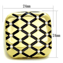 TK1886 - Stainless Steel Ring IP Gold(Ion Plating) Women Top Grade Crystal Clear
