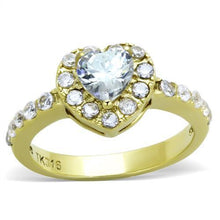 TK1900 - Stainless Steel Ring IP Gold(Ion Plating) Women AAA Grade CZ Clear