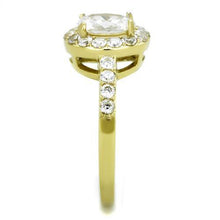 TK1901 - Stainless Steel Ring IP Gold(Ion Plating) Women AAA Grade CZ Clear