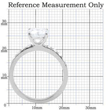 TK198 - Stainless Steel Ring High polished (no plating) Women AAA Grade CZ Clear