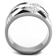 TK2024 - Stainless Steel Ring High polished (no plating) Women Top Grade Crystal Clear