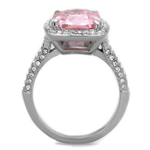 TK2027 - Stainless Steel Ring High polished (no plating) Women AAA Grade CZ Rose
