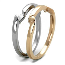 TK2031 - Stainless Steel Ring Two-Tone IP Rose Gold Women No Stone No Stone