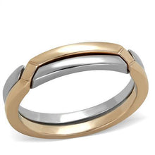 TK2031 - Stainless Steel Ring Two-Tone IP Rose Gold Women No Stone No Stone