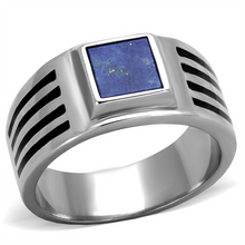 TK2047 - Stainless Steel Ring High polished (no plating) Men Precious Stone Montana