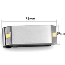 TK2069 - Stainless Steel Money clip Two-Tone IP Gold (Ion Plating) Men No Stone No Stone