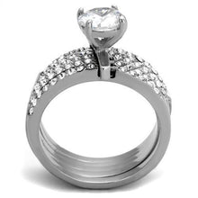 TK2120 - Stainless Steel Ring High polished (no plating) Women AAA Grade CZ Clear