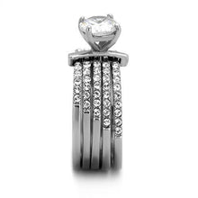 TK2120 - Stainless Steel Ring High polished (no plating) Women AAA Grade CZ Clear