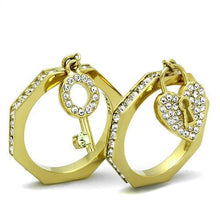 TK2127 - Stainless Steel Ring IP Gold(Ion Plating) Women Top Grade Crystal Citrine Yellow