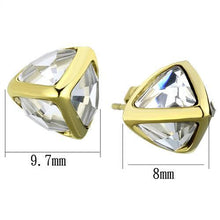 TK2148 - Stainless Steel Earrings IP Gold(Ion Plating) Women Synthetic Clear