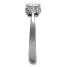 TK2172 - Stainless Steel Ring High polished (no plating) Women AAA Grade CZ Clear
