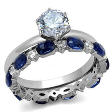 TK2175 - Stainless Steel Ring High polished (no plating) Women AAA Grade CZ Clear