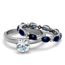TK2175 - Stainless Steel Ring High polished (no plating) Women AAA Grade CZ Clear